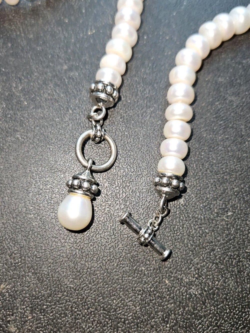 Honora Rondelle Pearl & Sterling Silver Toggle Necklace & Bypass Bracelet Set - Picture 12 of 15